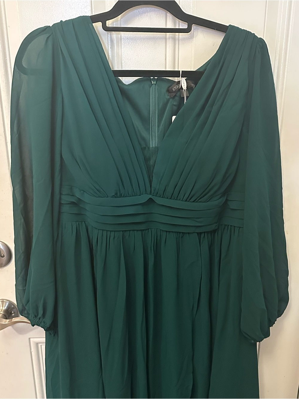 Ever Pretty Elegant Green V-Neck Long Sleeve Dress NWT size 16 plus size 0x